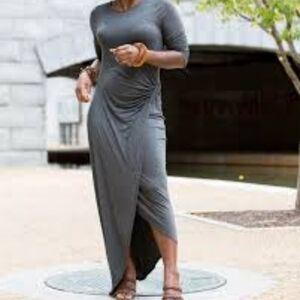 Leith Gray Asymmetrical Dress